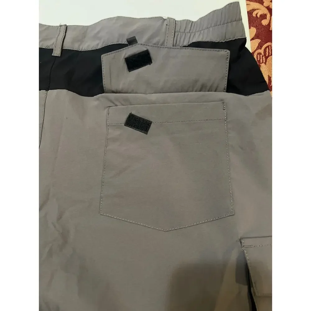 Men's Hiking Cargo Shorts Dark Grey and Black NWT Size L